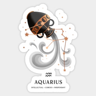 Aquarius Constellation Zodiac Series Sticker